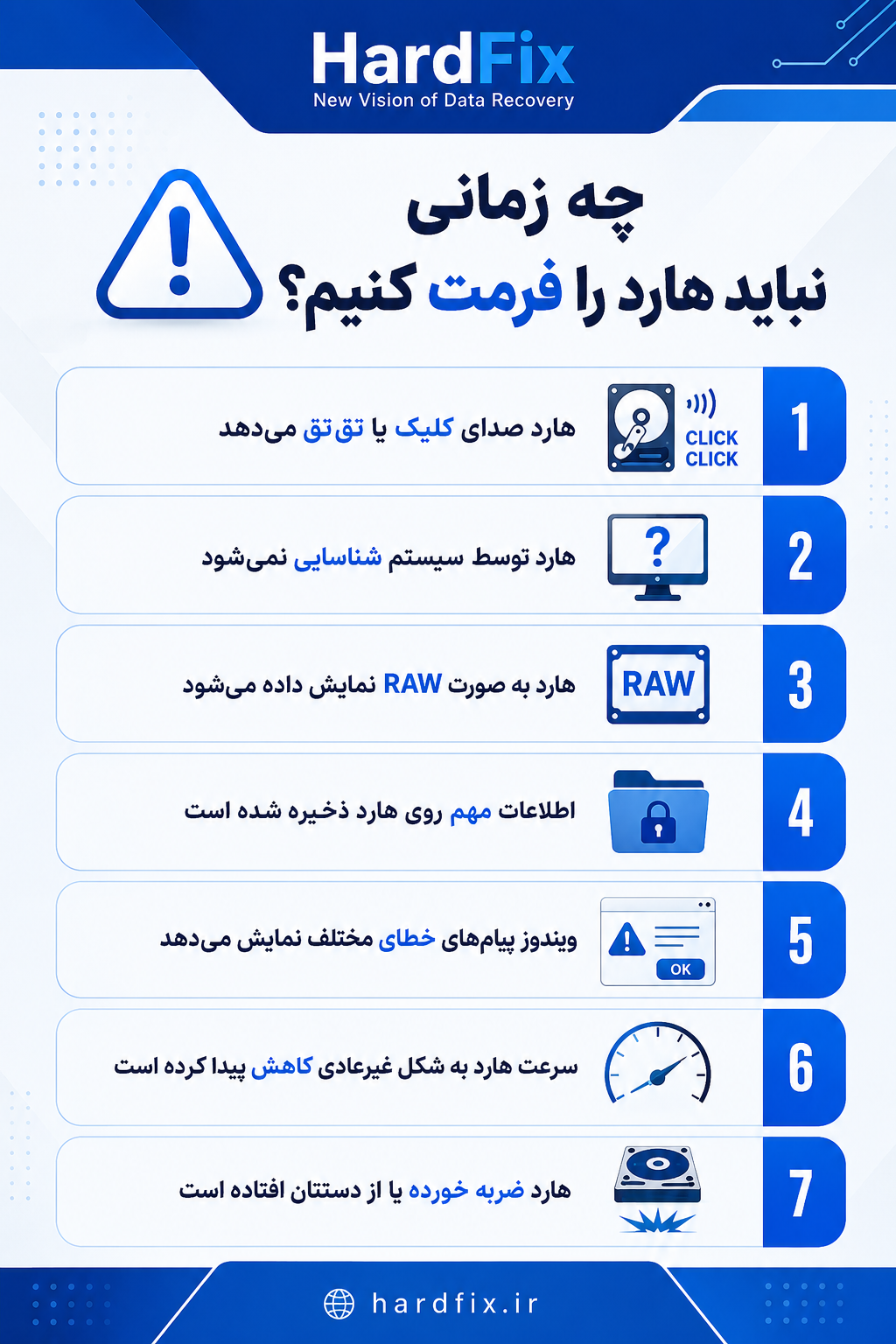 چه زمانی نباید هارد را فرمت کنیم؟