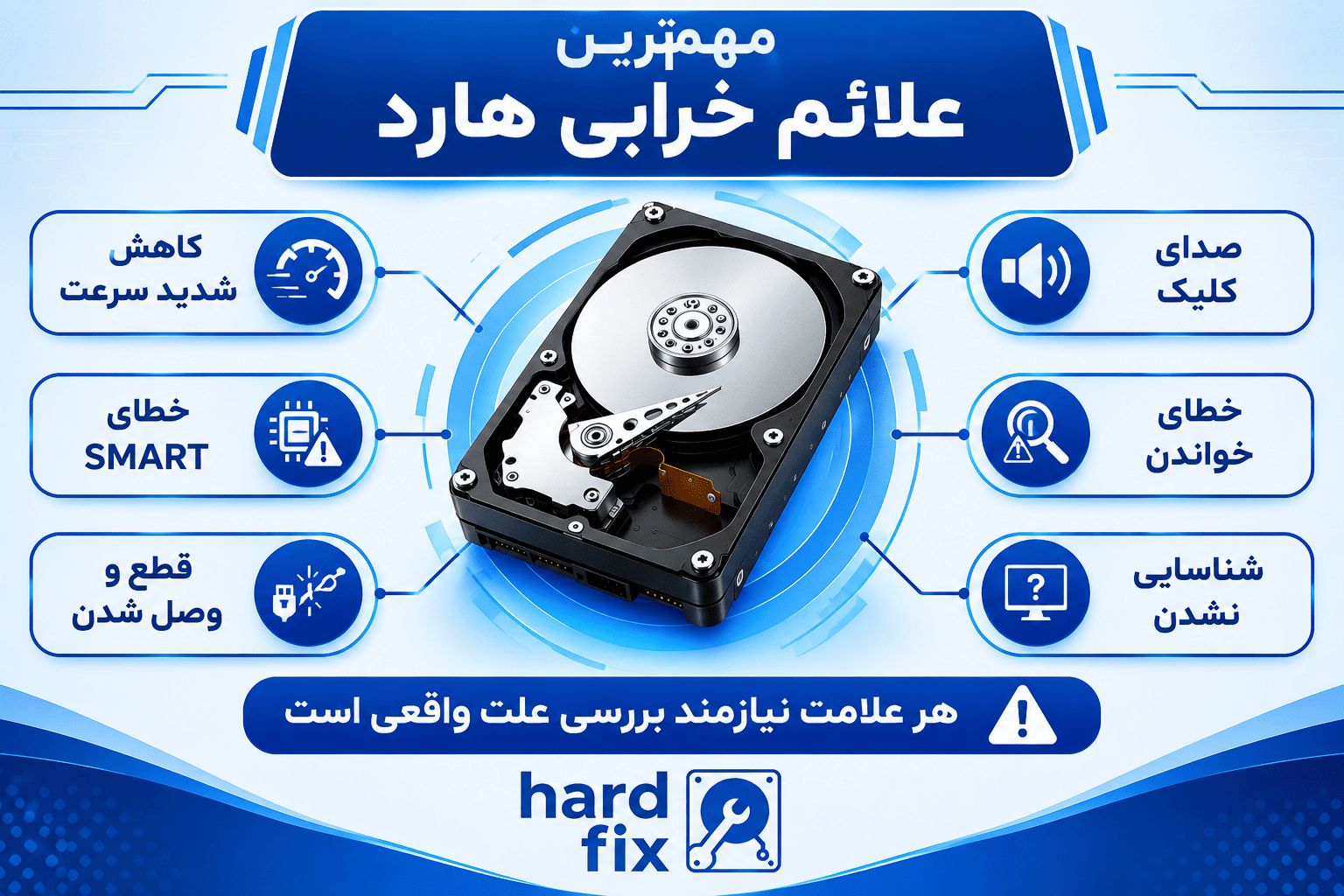 علائم خرابی هارد